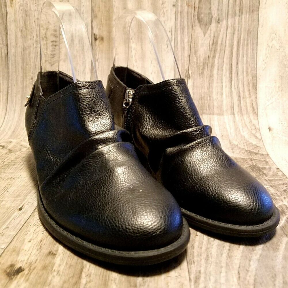 Dr. Scholls Womens Julian  Sz 7 Black Faux Leather Ankle Boots Booties - Picture 3 of 7